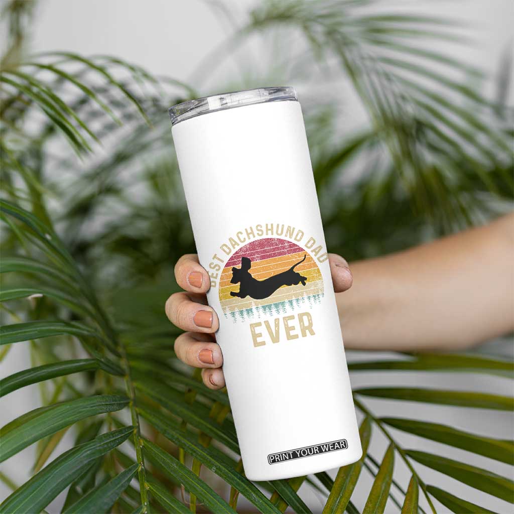 Dachshund Dog Dad Skinny Tumbler Vintage 60s 70s Retro Fathers Day Gift for Dog Lovers TS10 Print Your Wear