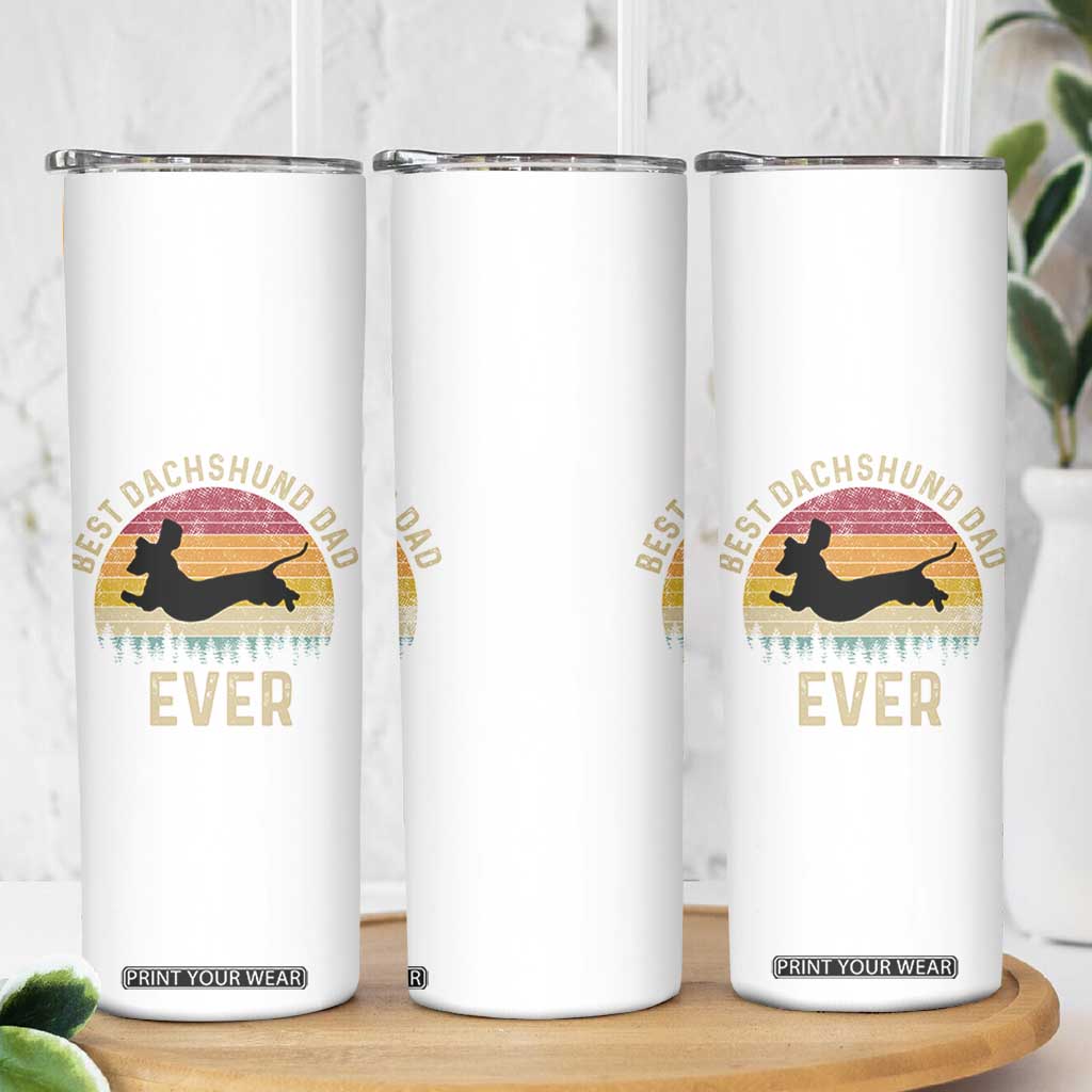 Dachshund Dog Dad Skinny Tumbler Vintage 60s 70s Retro Fathers Day Gift for Dog Lovers TS10 Print Your Wear