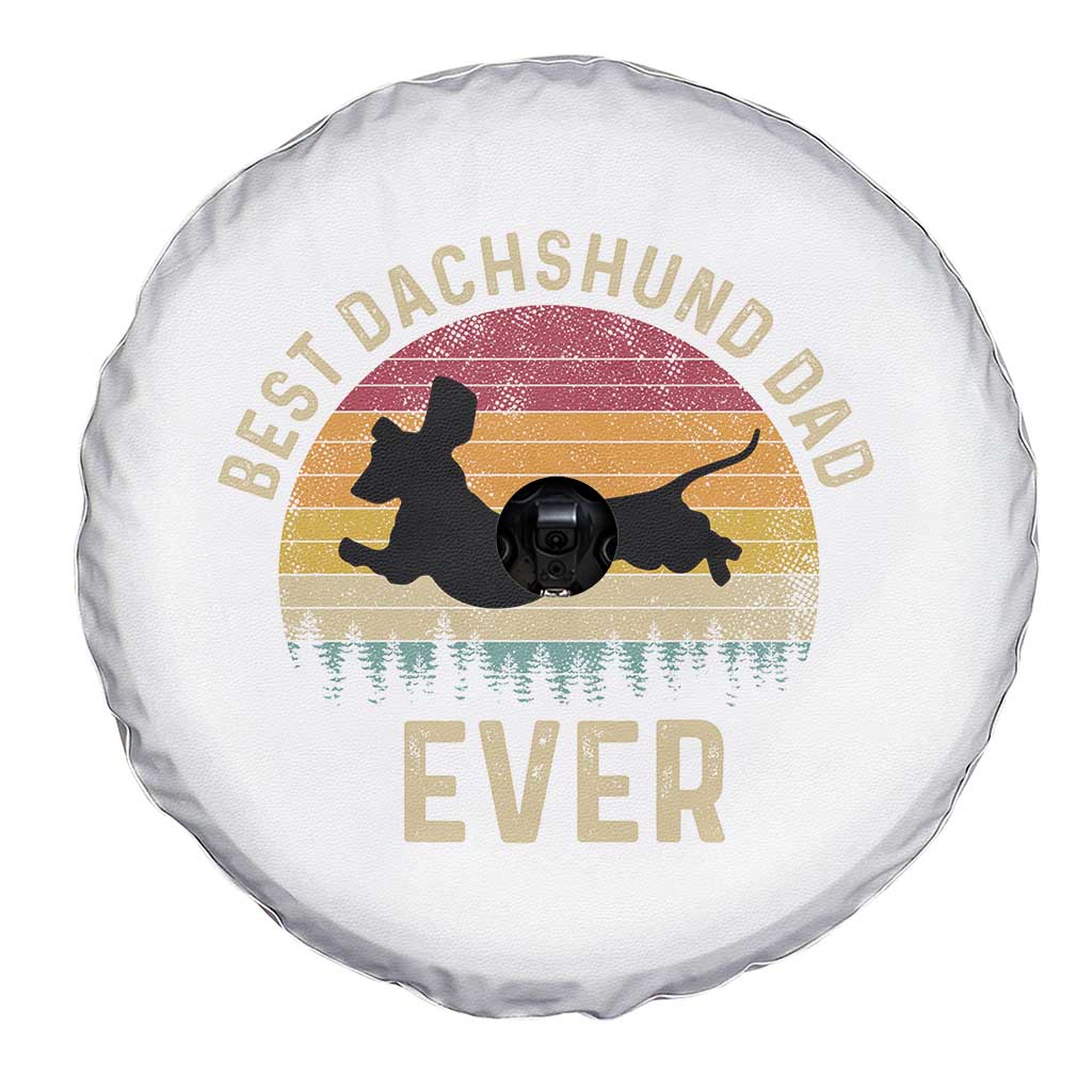 Dachshund Dog Dad Spare Tire Cover Vintage 60s 70s Retro Fathers Day Gift for Dog Lovers TS10 Print Your Wear