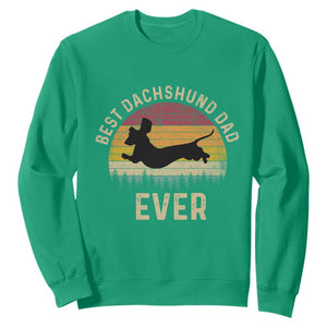 Dachshund Dog Dad Sweatshirt Vintage 60s 70s Retro Fathers Day Gift for Dog Lovers TS10 Irish Green Print Your Wear