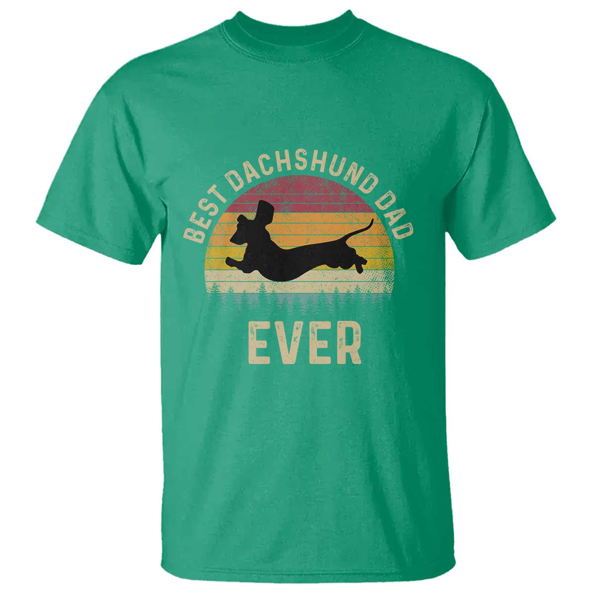 Dachshund Dog Dad T Shirt Vintage 60s 70s Retro Fathers Day Gift for Dog Lovers TS10 Irish Green Print Your Wear