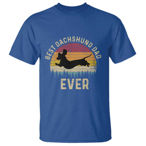 Dachshund Dog Dad T Shirt Vintage 60s 70s Retro Fathers Day Gift for Dog Lovers TS10 Royal Blue Print Your Wear