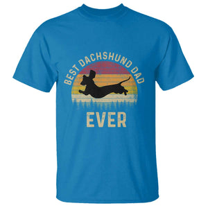 Dachshund Dog Dad T Shirt Vintage 60s 70s Retro Fathers Day Gift for Dog Lovers TS10 Sapphire Print Your Wear