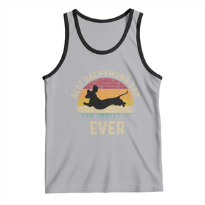 Dachshund Dog Dad Tank Top Vintage 60s 70s Retro Fathers Day Gift for Dog Lovers TS10 Athletic Heather Black Print Your Wear