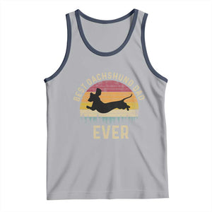 Dachshund Dog Dad Tank Top Vintage 60s 70s Retro Fathers Day Gift for Dog Lovers TS10 Athletic Heather Navy Print Your Wear