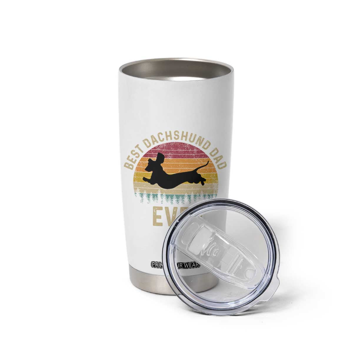 Dachshund Dog Dad Tumbler Cup Vintage 60s 70s Retro Fathers Day Gift for Dog Lovers TS10 Print Your Wear