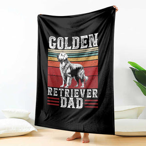 Retro Dog Golden Dad Throw Blanket Fathers Day Gift for Dog Lovers Golden Retriever Dad TS10 Print Your Wear