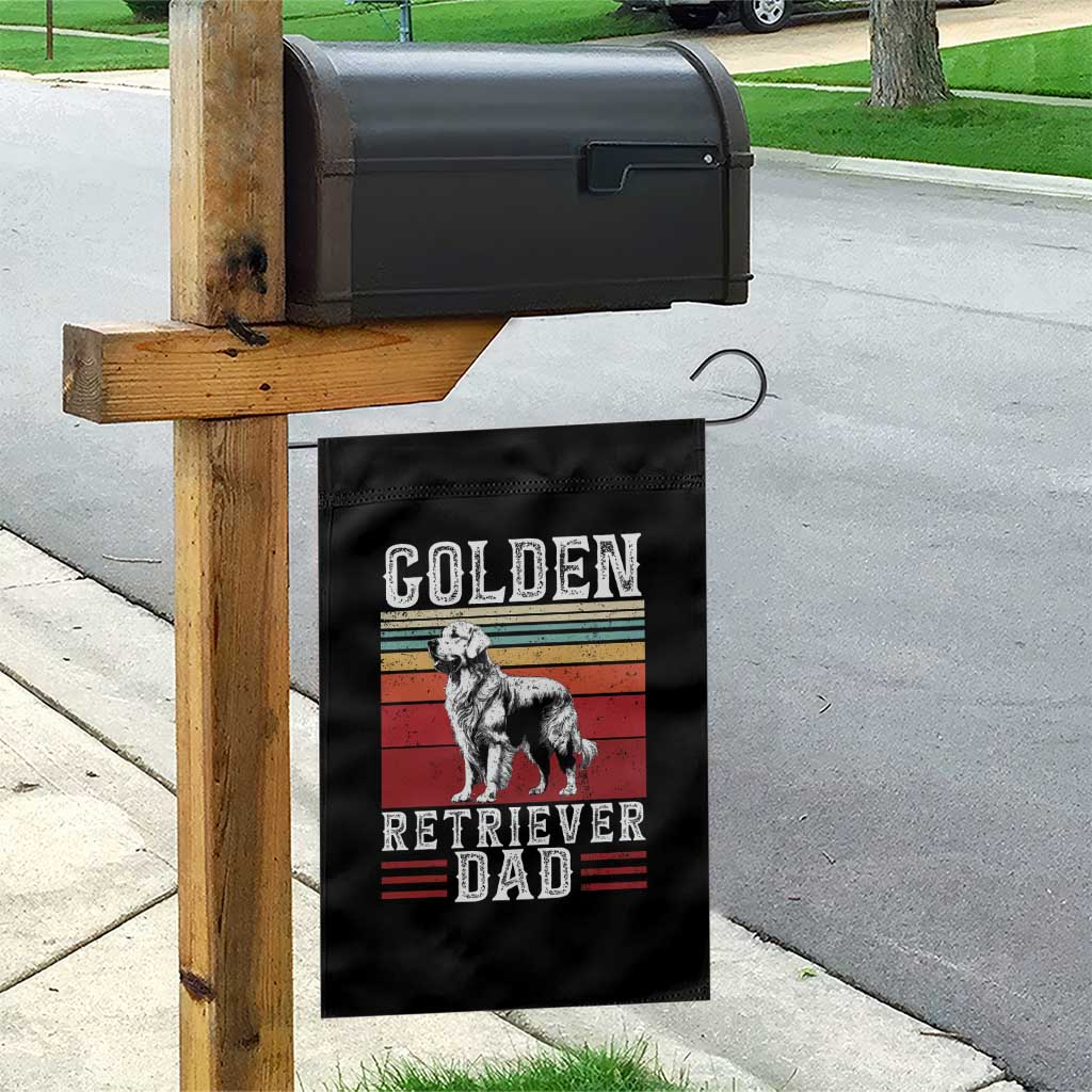 Retro Dog Golden Dad Garden Flag Fathers Day Gift for Dog Lovers Golden Retriever Dad TS10 Print Your Wear