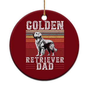 Retro Dog Golden Dad Ceramic Ornament Fathers Day Gift for Dog Lovers Golden Retriever Dad TS10 1pc Red Print Your Wear
