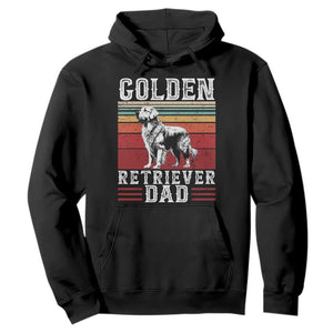 Retro Dog Golden Dad Hoodie Fathers Day Gift for Dog Lovers Golden Retriever Dad TS10 Black Print Your Wear