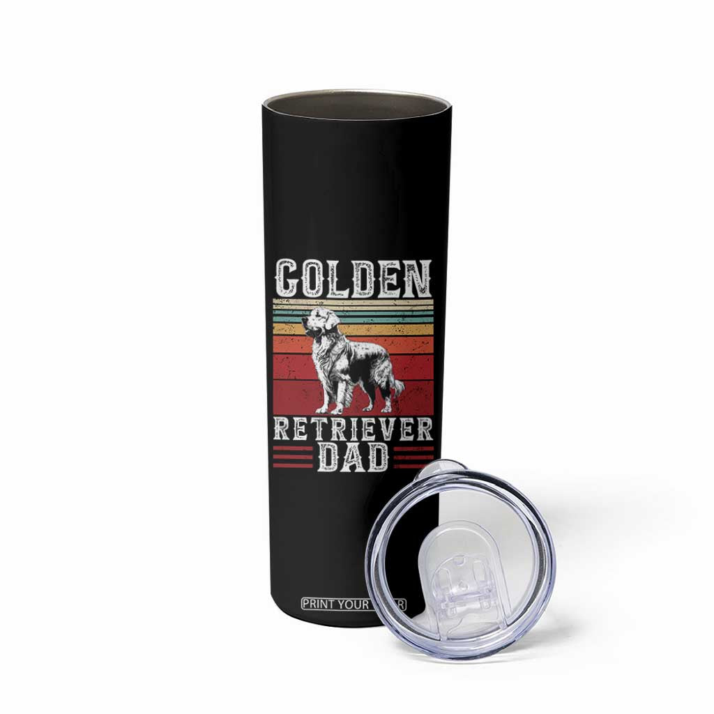 Retro Dog Golden Dad Skinny Tumbler Fathers Day Gift for Dog Lovers Golden Retriever Dad TS10 Print Your Wear
