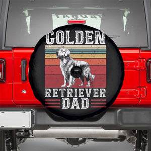 Retro Dog Golden Dad Spare Tire Cover Fathers Day Gift for Dog Lovers Golden Retriever Dad TS10 Black Print Your Wear