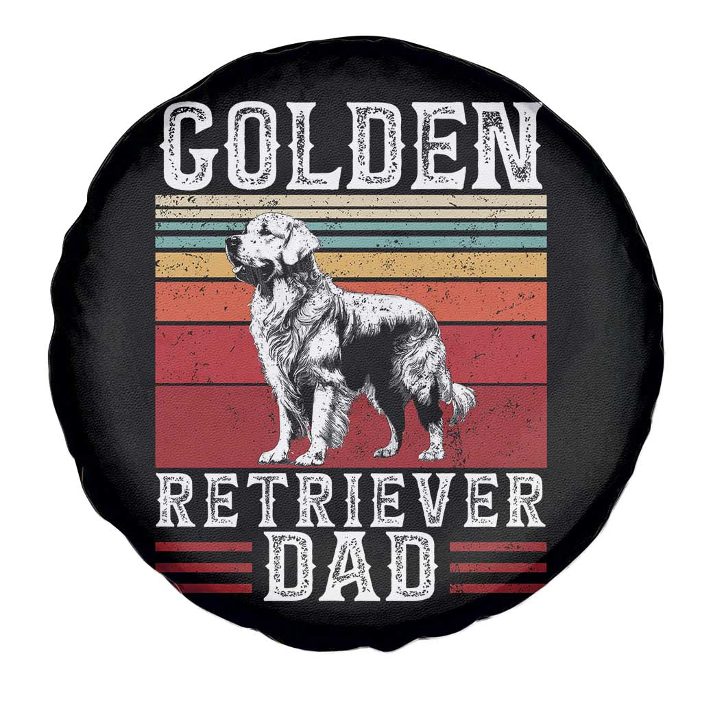 Retro Dog Golden Dad Spare Tire Cover Fathers Day Gift for Dog Lovers Golden Retriever Dad TS10 Print Your Wear
