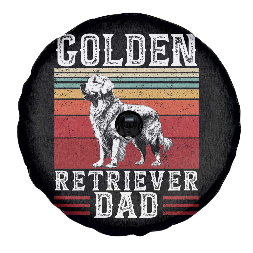 Retro Dog Golden Dad Spare Tire Cover Fathers Day Gift for Dog Lovers Golden Retriever Dad TS10 Print Your Wear