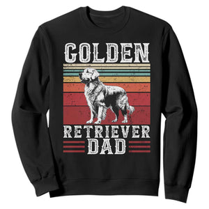 Retro Dog Golden Dad Sweatshirt Fathers Day Gift for Dog Lovers Golden Retriever Dad TS10 Black Print Your Wear