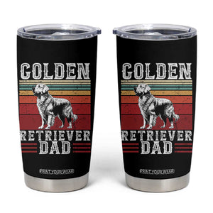 Retro Dog Golden Dad Tumbler Cup Fathers Day Gift for Dog Lovers Golden Retriever Dad TS10 Black Print Your Wear