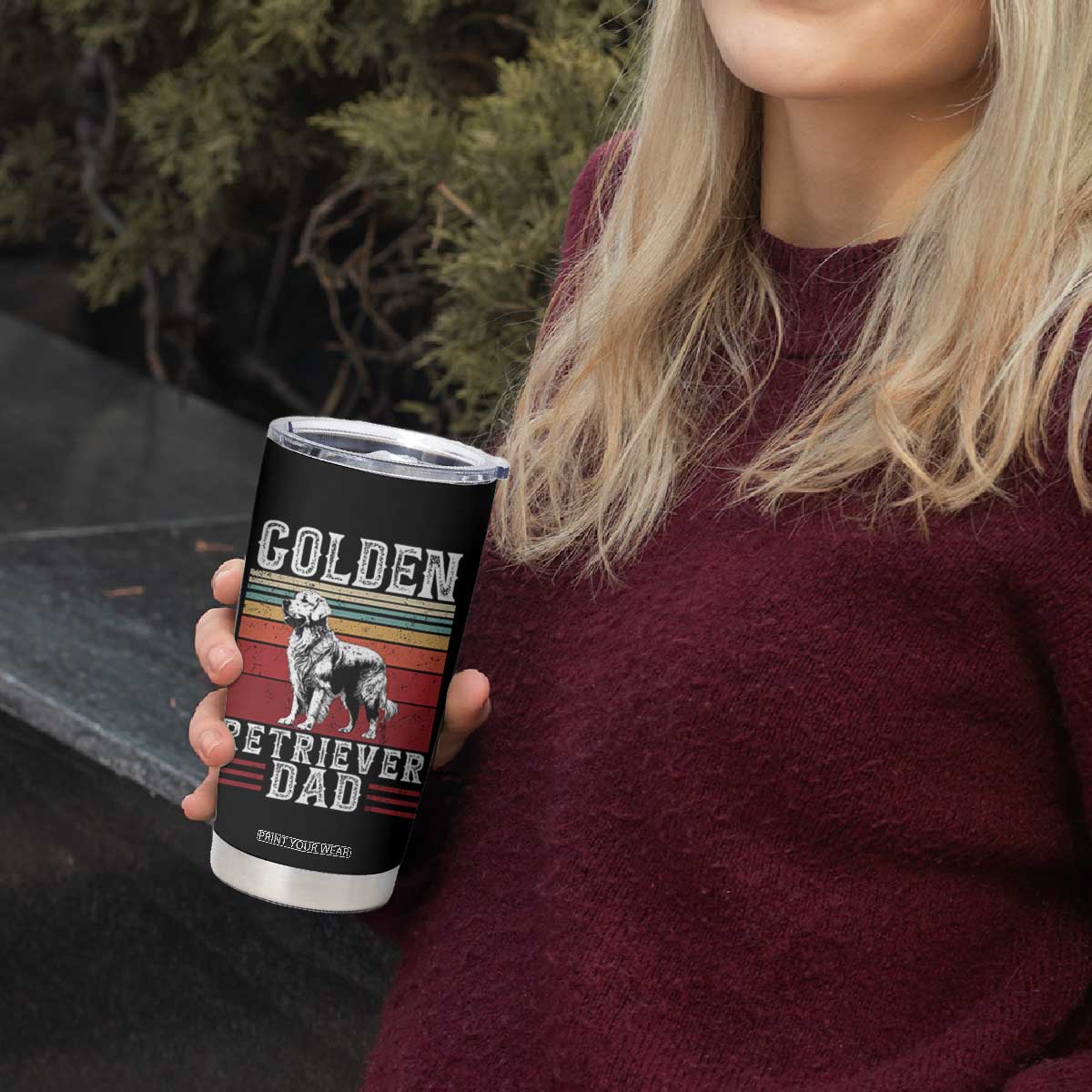 Retro Dog Golden Dad Tumbler Cup Fathers Day Gift for Dog Lovers Golden Retriever Dad TS10 Print Your Wear