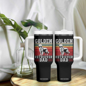 Retro Dog Golden Dad Tumbler With Handle Fathers Day Gift for Dog Lovers Golden Retriever Dad TS10 Print Your Wear