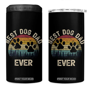 Best Dog Dad Ever 4 in 1 Can Cooler Tumbler Fathers Day Gift for Dog Lovers TS10 One Size: 16 oz Black Print Your Wear