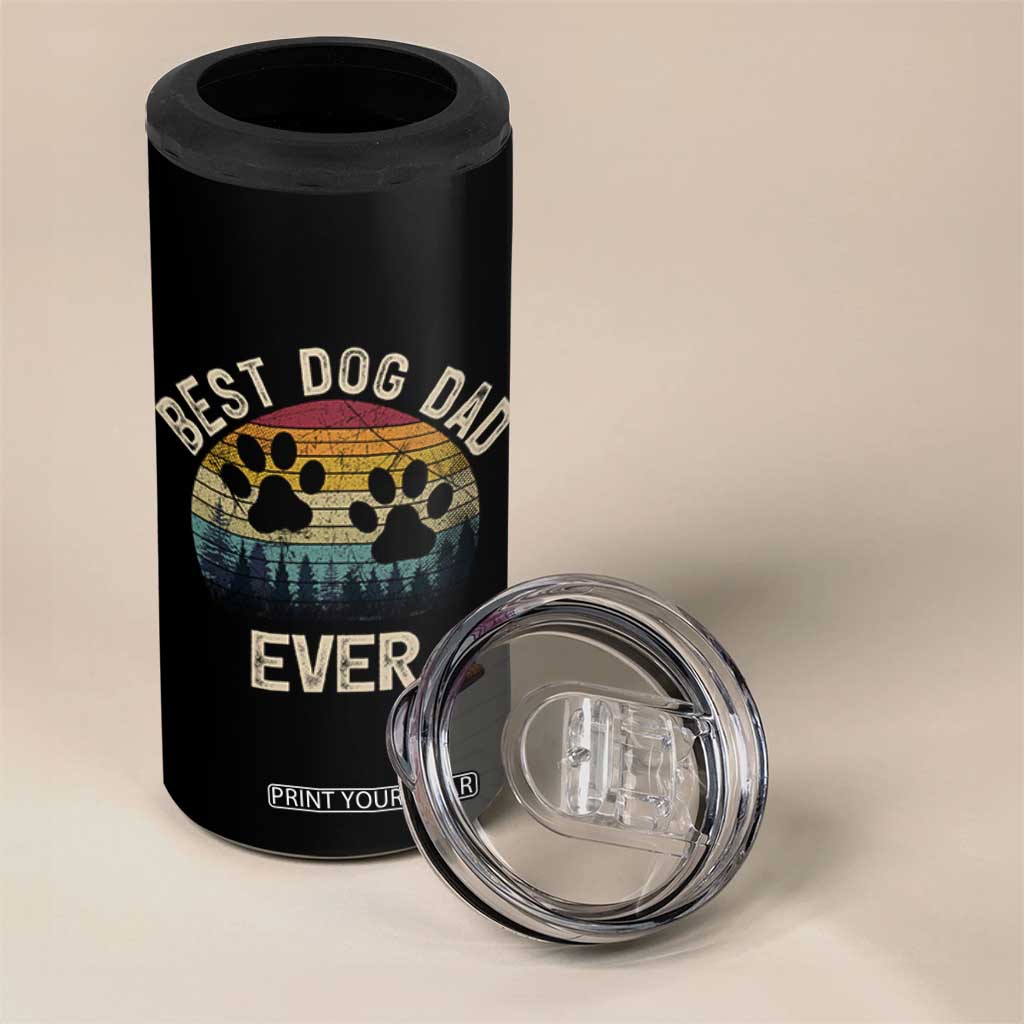 Best Dog Dad Ever 4 in 1 Can Cooler Tumbler Fathers Day Gift for Dog Lovers TS10 Print Your Wear