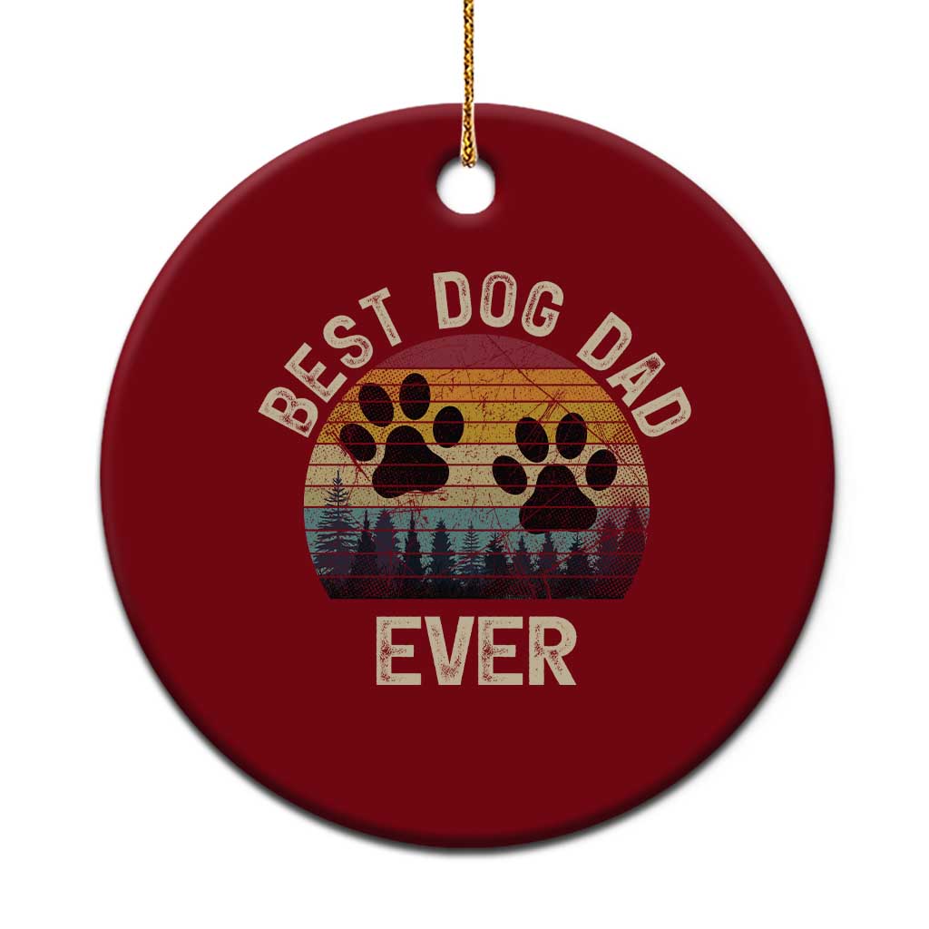 Best Dog Dad Ever Ceramic Ornament Fathers Day Gift for Dog Lovers TS10 1pc Red Print Your Wear