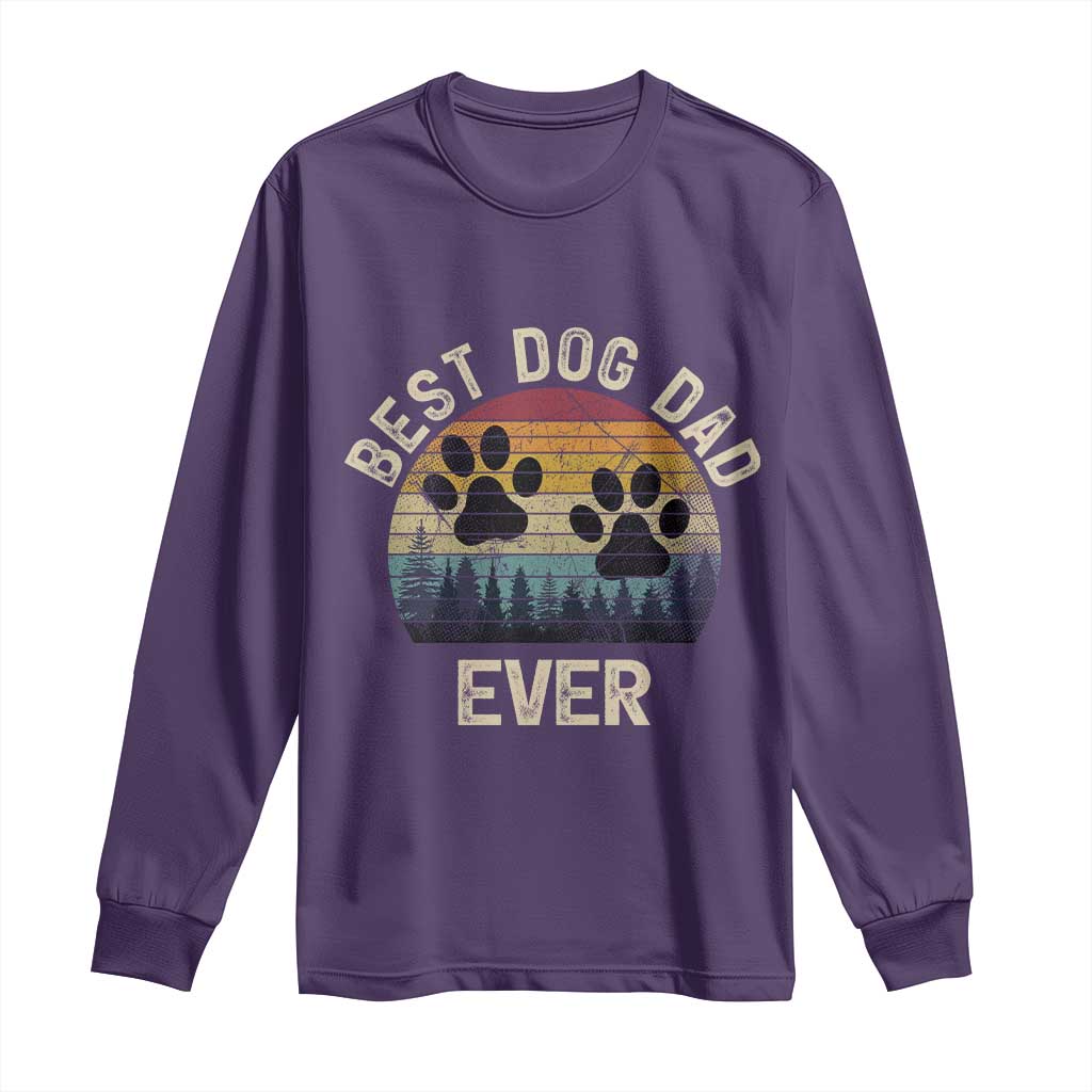 Best Dog Dad Ever Long Sleeve Shirt Fathers Day Gift for Dog Lovers TS10 Purple Print Your Wear