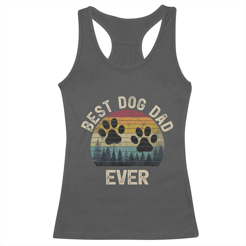 Best Dog Dad Ever Racerback Tank Top Fathers Day Gift for Dog Lovers TS10 Dark Heather Print Your Wear