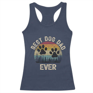 Best Dog Dad Ever Racerback Tank Top Fathers Day Gift for Dog Lovers TS10 Navy Print Your Wear