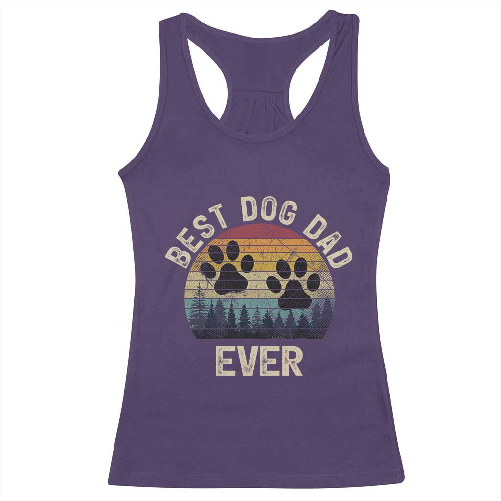 Best Dog Dad Ever Racerback Tank Top Fathers Day Gift for Dog Lovers TS10 Purple Print Your Wear