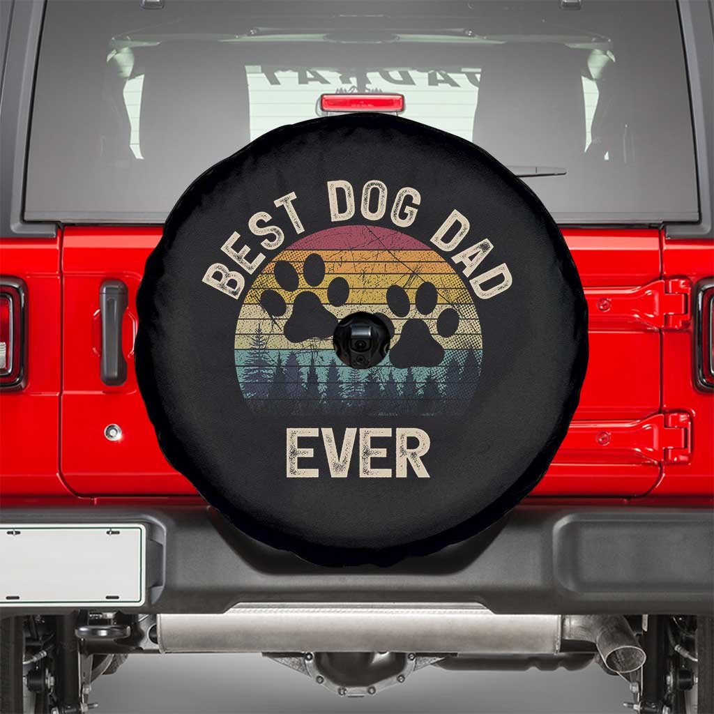 Best Dog Dad Ever Spare Tire Cover Fathers Day Gift for Dog Lovers TS10 Black Print Your Wear