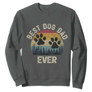 Best Dog Dad Ever Sweatshirt Fathers Day Gift for Dog Lovers TS10 Dark Heather Print Your Wear