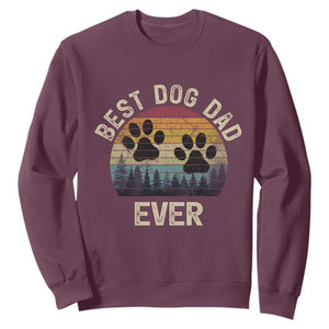 Best Dog Dad Ever Sweatshirt Fathers Day Gift for Dog Lovers TS10 Maroon Print Your Wear