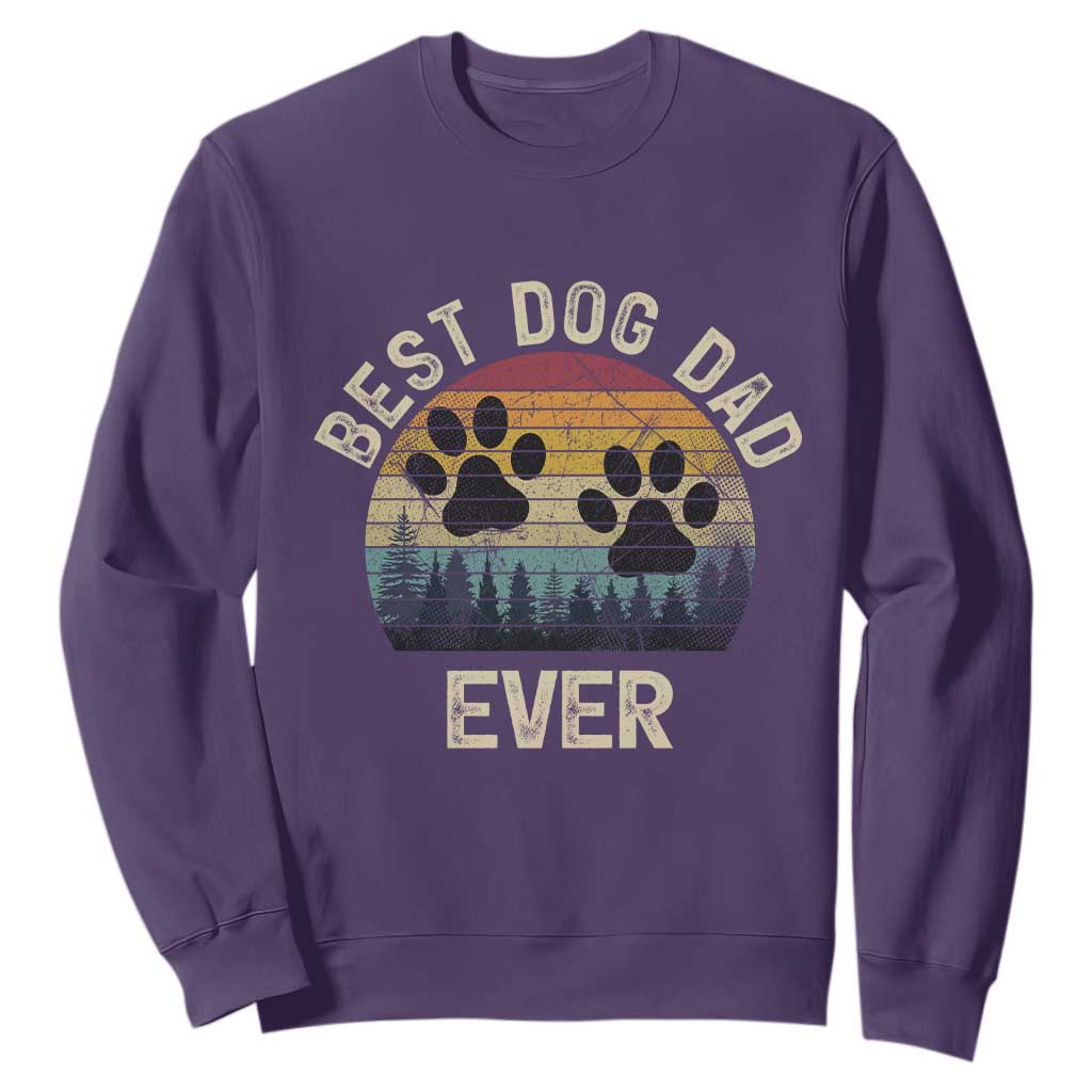 Best Dog Dad Ever Sweatshirt Fathers Day Gift for Dog Lovers TS10 Purple Print Your Wear