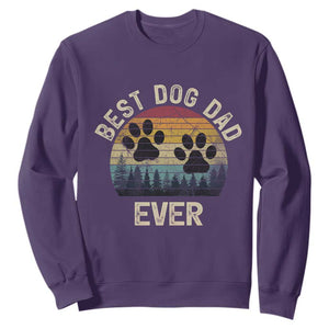Best Dog Dad Ever Sweatshirt Fathers Day Gift for Dog Lovers TS10 Purple Print Your Wear
