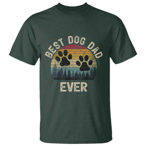 Best Dog Dad Ever T Shirt Fathers Day Gift for Dog Lovers TS10 Dark Forest Green Print Your Wear