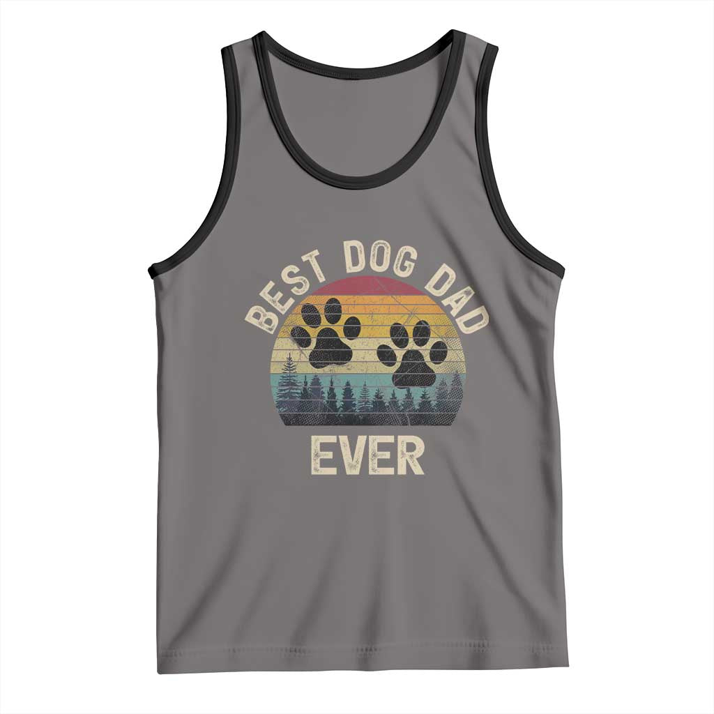 Best Dog Dad Ever Tank Top Fathers Day Gift for Dog Lovers TS10 Deep Heather Black Print Your Wear