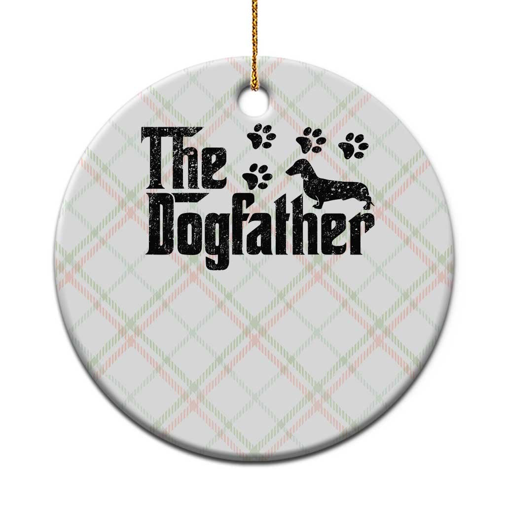 Dachshund Dog Dad Ceramic Ornament The Dogfather Fathers Day Gifts For Dog Lovers TS10 1pc Christmas Plaid Print Your Wear