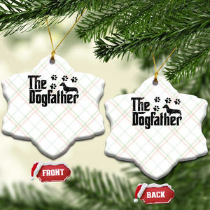 Dachshund Dog Dad Ceramic Ornament The Dogfather Fathers Day Gifts For Dog Lovers TS10 Print Your Wear