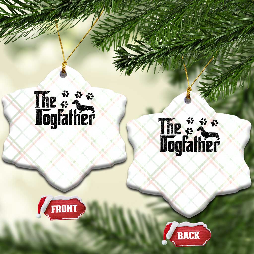 Dachshund Dog Dad Ceramic Ornament The Dogfather Fathers Day Gifts For Dog Lovers TS10 Print Your Wear