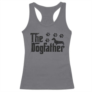 Dachshund Dog Dad Racerback Tank Top The Dogfather Fathers Day Gifts For Dog Lovers TS10 Charcoal Print Your Wear