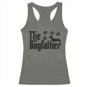 Dachshund Dog Dad Racerback Tank Top The Dogfather Fathers Day Gifts For Dog Lovers TS10 Military Green Print Your Wear