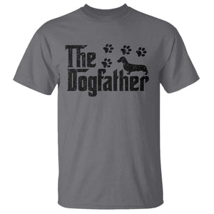 Dachshund Dog Dad T Shirt The Dogfather Fathers Day Gifts For Dog Lovers TS10 Charcoal Print Your Wear