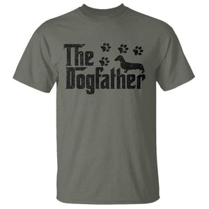 Dachshund Dog Dad T Shirt The Dogfather Fathers Day Gifts For Dog Lovers TS10 Military Green Print Your Wear