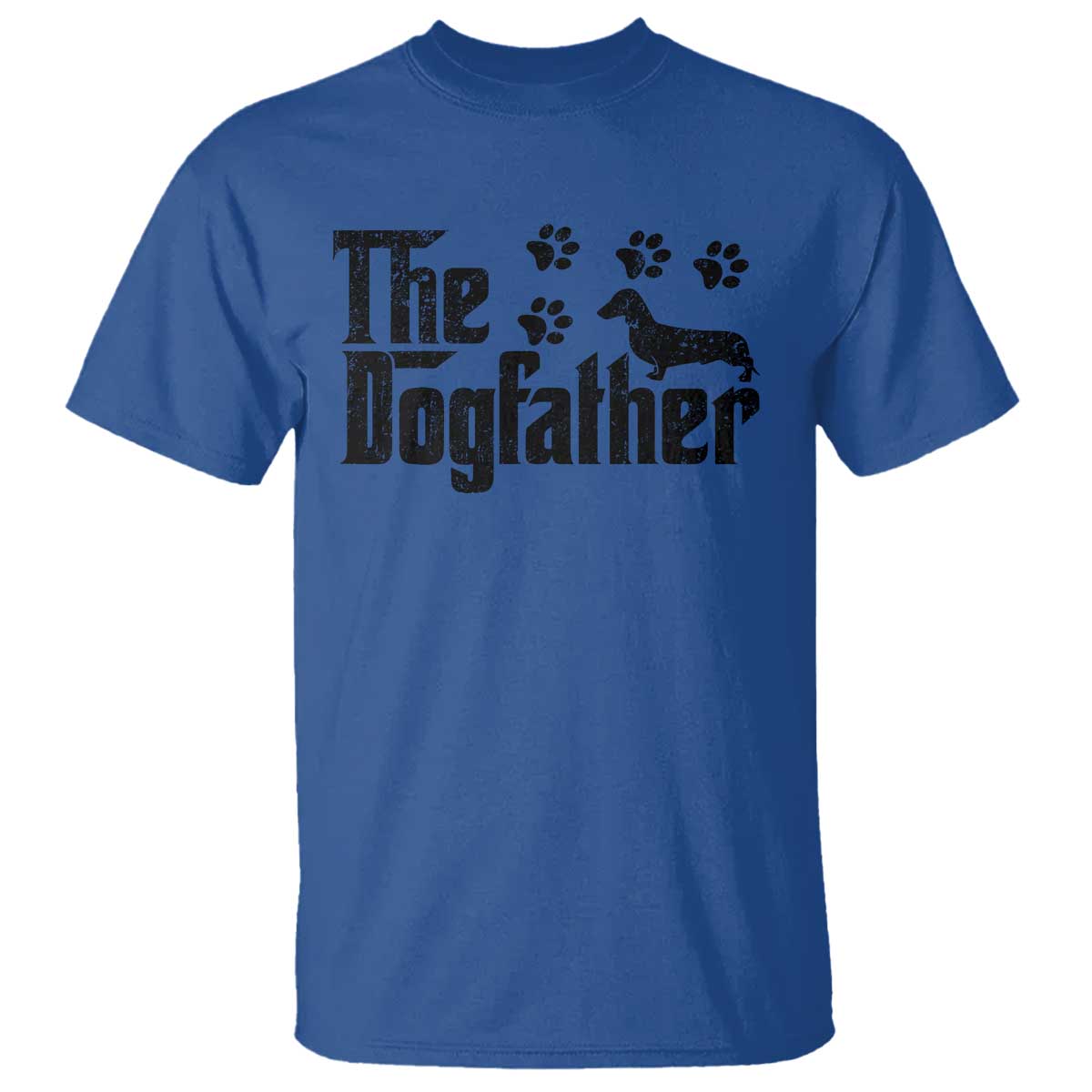 Dachshund Dog Dad T Shirt The Dogfather Fathers Day Gifts For Dog Lovers TS10 Royal Blue Print Your Wear