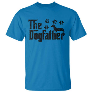 Dachshund Dog Dad T Shirt The Dogfather Fathers Day Gifts For Dog Lovers TS10 Sapphire Print Your Wear