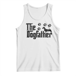 Dachshund Dog Dad Tank Top The Dogfather Fathers Day Gifts For Dog Lovers TS10 White Print Your Wear