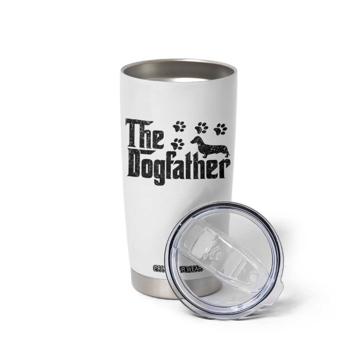 Dachshund Dog Dad Tumbler Cup The Dogfather Fathers Day Gifts For Dog Lovers TS10 Print Your Wear
