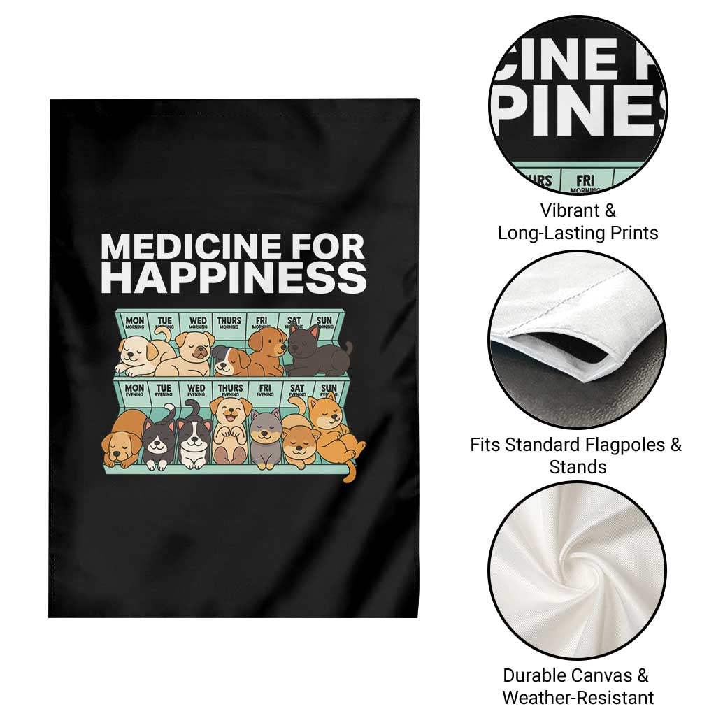 Funny Dog Lover Garden Flag My Medicine For Happiness Called Cats Everyday TS10 Print Your Wear