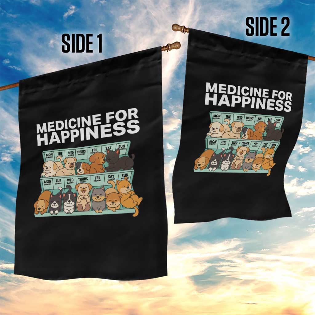 Funny Dog Lover Garden Flag My Medicine For Happiness Called Cats Everyday TS10 Print Your Wear