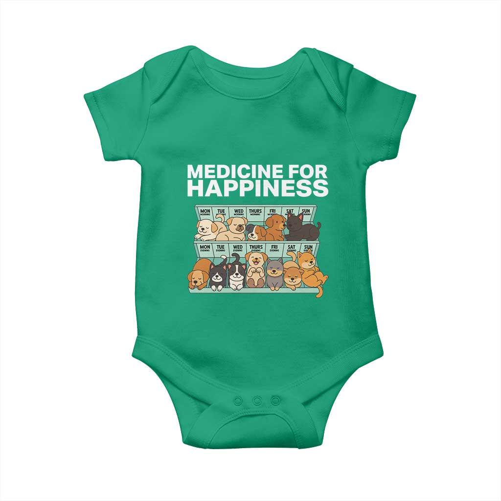 Funny Dog Lover Baby Onesie My Medicine For Happiness Called Cats Everyday TS10 Irish Green Print Your Wear
